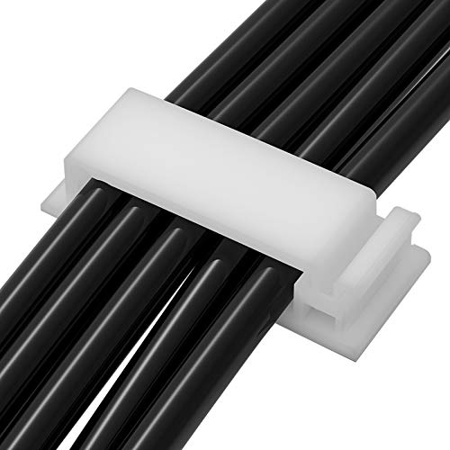 Cable Clips with Strong Self-Adhesive, XIAOXI Multipurpose Wire Clamps for Cable Management and Cable Runs, TV PC Wire Holder Sticky Tidy - White (20pcs) - color: White