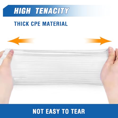 ProtectX White Disposable Shoe & Boot Covers, XL Extra Large, 200-pack (100 pairs), Waterproof, Slip Resistant, Durable CPE Plastic, Fits up to Men's 14 US Size and All Women's US Size Shoes - size: White CPE X-Large 200PK