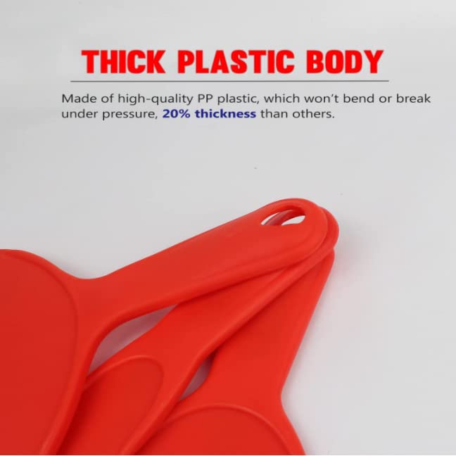 Plastic Putty Knife Set 3-Piece – 1.5", 3", 6" Heavy Duty Flexible Scraper, Multipurpose Spackle Knife for Drywall Repair, Caulk Smoothing, Adhesive Sticker Remover, Non-Scratch for Glass and Tile - size: 6"/3"/1.5"
