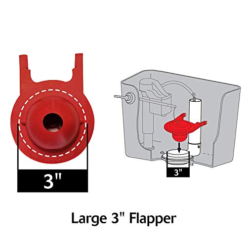 Korky 2021BP G-Max TOTO Toilet Repairs-Large 3-Inch Flapper-Easy to Install-Made in USA - Pack of 3 Flappers
