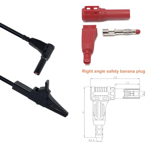 Heavy Duty Alligator Clips Test Leads for Multimeter & Voltmeter, Insulated