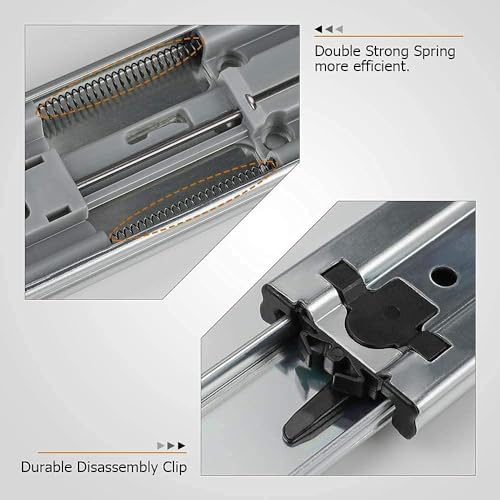 LONTAN 20 Inch Soft Close Drawer Slides with Rear Mounting Brackets 1 Pair - size: 20 Inch