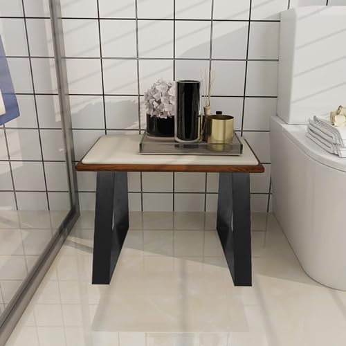 16 Inch Bench Legs, Trapezoid Metal Table Legs Heavy Duty Furniture Feets for DIY Desks, Black Metal End/Side Tables,Benches, Sofa, Set of 2 (H16 x W11, Black) - size: 16 '' Trapezoid 1