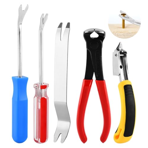 5‑Pack Upholstery Carpet Staple Remover and Nail Puller Remover Tool Set