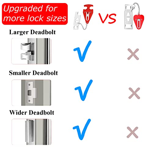 Portable Door Lock for Travel, No-Drill Hotel Security Lock -1 Pack - color: Lock 1Pack