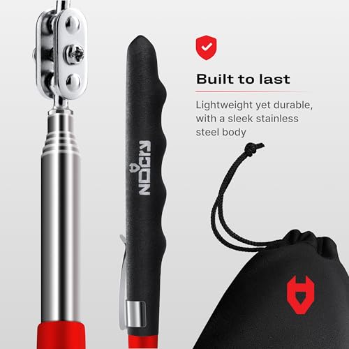 NoCry Heavy Duty Telescoping Inspection Mirror — 30in Extendable Reach - style: Telescoping Inspection Mirror