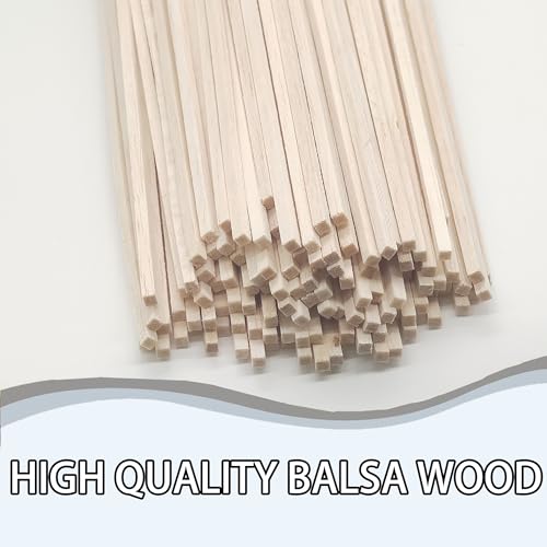 120Pcs 1/8 Inch Balsa Wood Sticks - size: 12" X 1/8" X 1/8" 120pcs