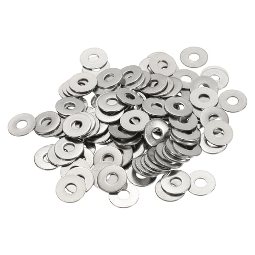 Flat Washers, 304 Stainless Steel Hardware Assorted Washer, 15 x 5 x 1 mm Fit for Bolts Screws Industrial Use (300 Pack, Silver) - size: 15 x 5 x 1 mm