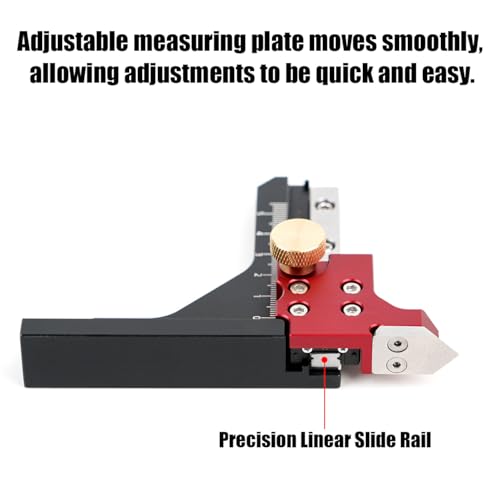 TOOLCOOL Table Saw Height Gauge Router Depth Gauge Tool Setting Gauge with Scriber Marking Tool Function (Metric)