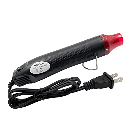 Heat Gun, Mini Hot Air Gun for DIY Crafts Portable Heat Air Gun Tool for Embossing Shrink Wrapping Drying Paint - color: Black