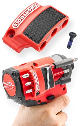 Simon Tools Magnetic Bit Holder for Milwaukee M12 Fuel Surge Impact Driver and Drill - Holds 6 Bits - color: Red Right Side, size: Fits Model No 34xx (Gen3) ONLY!