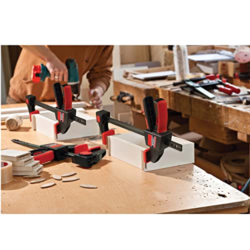 BESSEY EHK SERIES - 300 lb Clamping Force - 06 in - EHKL06 Trigger Clamp Set - 3.125 in. Throat Depth - Wood Clamps, Tools, & Equipment for Woodworking, Carpentry, Home Improvement, DIY - size: 6 in., style: 300 lb force