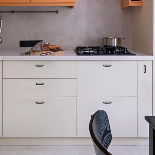HOME EDIT Matte Black Solid Cabinet Handles & Pulls 3 Inch 10 Pack - color: Matte Black, size: 3 inches Hole Center