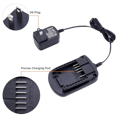 Replacement for Worx Battery 20V Charger WA3742, 20-Volt Battery Charger Compatible with Worx 20V Battery WA3525 WA3520 WA3578 Charger