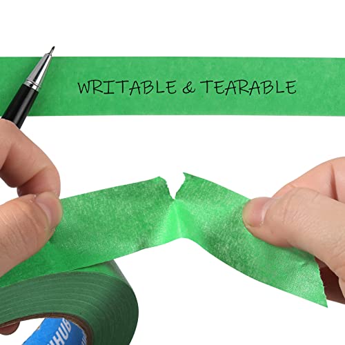 Green Painters Tape,0.7" x 60 Yards x 3 Rolls (180 Yards Total) - - color: Green, size: 0.7", 60 yards