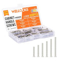 WELLOCKS M4 Cabinet Pull Screws, Silver 25 to 50mm 200 PCS - color: Silver, size: 200PCS