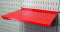 Wall Control Shelf 12in Deep Pegboard Shelf Assembly Pegboard and Slotted Tool Board - Red - color: Red