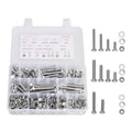VEVOR 246 Pcs Bolts and Nuts Assortment Kit, Imperial Screws and Flat Washers, Stainless Steel 1/4-20,5/16-18,3/8-16, Spring Lock Washers for Furniture/Equipment/Vehicle Assembly with Case - size: 246 PCS - Imperial (1/4-20, 5/16-18, 3/8-16)