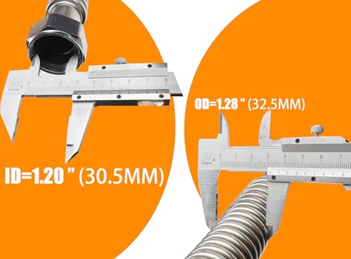 WHK 24-Inch Water Heater 1" FIP Flexible Hose Connector,2 Pack