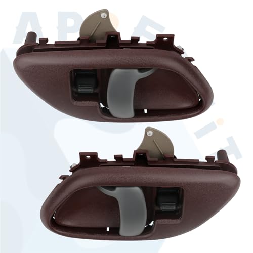 APPERFiT Interior Door Handle w/Bezel Kit (Red) Compatible with 1995-2002 Chevy Chevy GMC Truck C1500 C2500 C3500 K1500 K2500 K3500 Suburban Tahoe Yukon Replaces 15708049 15708050 - color: Red