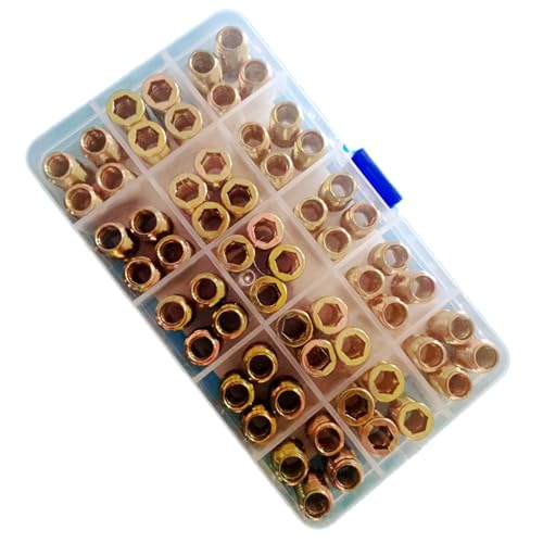 60pcs Threaded Inserts for Wood, 5/16"-18x20mm Screw in Nut Fasteners - size: 5/16"-18 x 20mm
