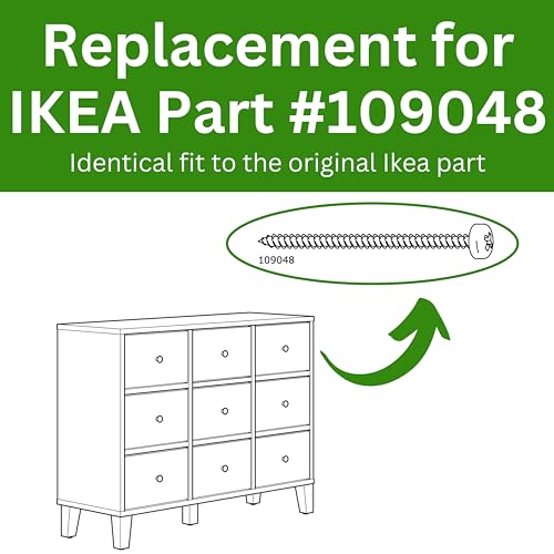 Spare Hardware Parts Replacement for IKEA Furniture Screw Chipboard Flat TRX Screw (109048) - size: 109048