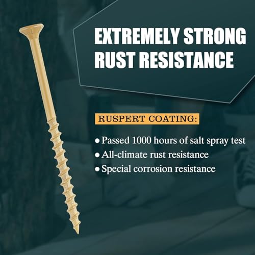 WELLOCKS #10 x 3 in Tan Deck Screws, 0.44 lbs Trial Size - size: #10×3", style: Trial size 0.44LBS
