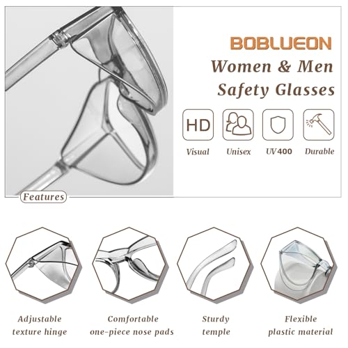 Safety Glasses Anti Fog Clear Blue Light Blocking Eye Protection Nurse Goggles for Women Men - color: A2 Leopard + Black