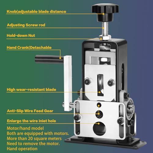 Manual Wire Stripping Machine, Gauge Wire 0.06-1" - size: small size