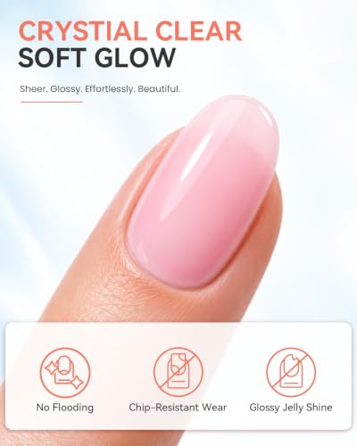 Makartt Pastel Gel Nail Polish Set 15ML: 6 Translucent Colors - color: Cool Girl Mocktail