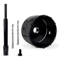 DECKRKAT 4" Concrete Hole Saw Kit,Electroplated Black Quenching Tech,Heavy-Duty Thickened Alloy Teeth,SDS Plus Shank & 2 Center Bits for Concrete,Brick,Stone. - size: (102mm)4"