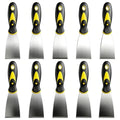 10Pcs Putty Knife Set, 2 Inch Stainless Steel Spackle Knives, Flexible Metal Scraper Paint Knife with Comfortable Grip Scraper Tool Kit for Repairing Drywall, Removing Wallpaper, Mud, Plaster Scraping