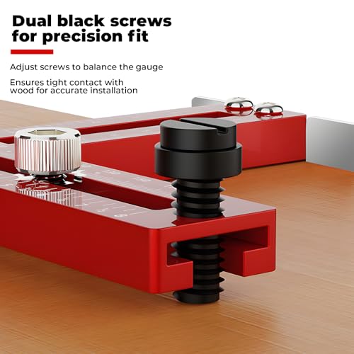 Cabinet Hardware Jig – Adjustable Drill Guide Template for Knobs & Handles, Marking Gauge Tools for Woodworking (Fits 2.5" to 7.8" Spacing) ﻿