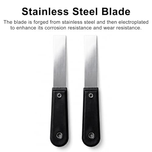 4 PCS Small Putty Knife 1 Inch Putty Knife, Putty-Scraper | Stainless Steel Flexible Spackle Knifes, for Patching Painting Taping Decals Drywall Wall Paper Scraping Coating