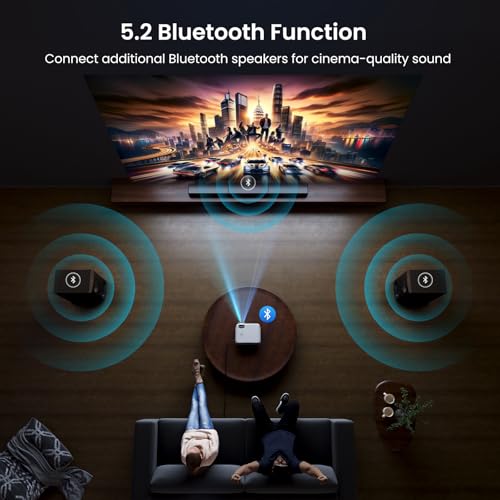 Official Licensed Google TV - HAPPRUN 4K Supported Outdoor Smart Projector - style: Official Licensed Google TV