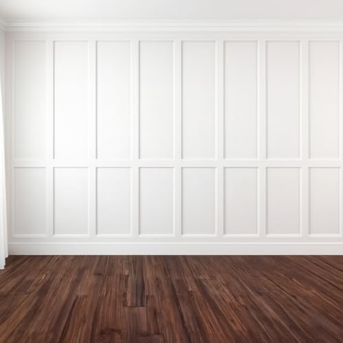 Weysat 1 Set Board and Batten Wall Panel Wainscoting Panel 118.11 X 96.06 Inch - size: 50.4"L x 8.7"W
