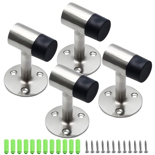 Heavy Duty Floor Stop Door Stopper, 3 Inch / 75mm, Pack of 4