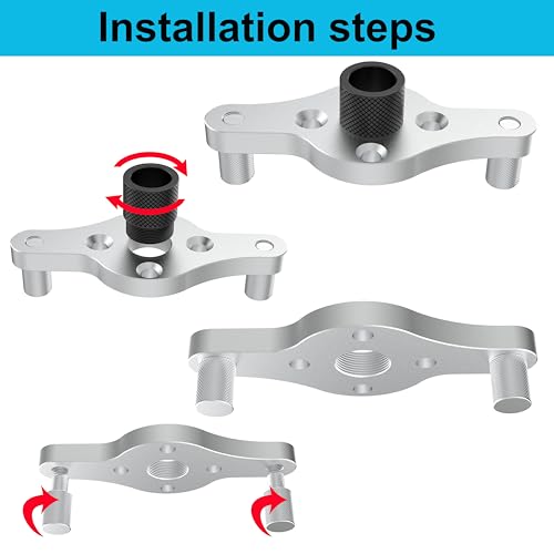 Floating Shelf Bracket Dowel Jig Kit - 1/2 Inch Drill Bit Included - Self-Centering Drill Guide for Hidden Shelf Brackets - DIY Woodworking Tool for Invisible Shelves and Mantels