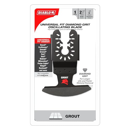 Diablo Universal Fit Oscillating Blade, 2-3/4" Cut Width, 1/16" Grout Thick