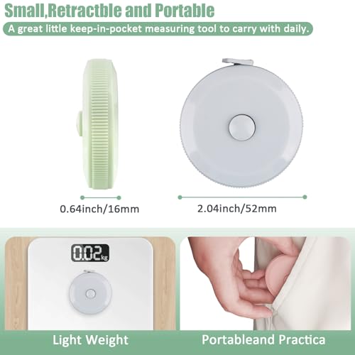 GDMINLO 3 Pack Tape Measure Measuring Tape for Body Fabric Sewing Tailor Cloth Knitting Craft Weight Loss Measurements Retractable 60-inch 1.5 Meter, Small Push ButtonDouble Scales Rulers