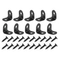 DTGN 0.47"x0.47"x0.35"(LxWxH) L Bracket Corner Braces -12Pack- Good for Mending Wooden Furniture - Metal Right Angle Brackets W/Screws - Black - size: 0.47"x0.47"x0.35"