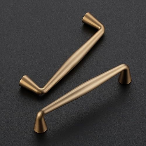 Ravinte Champagne Bronze Cabinet Handles Solid Handles,3-1/2 Inch,10 Pack - color: Champagne Bronze, size: 3-1/2 Inches Hole Center