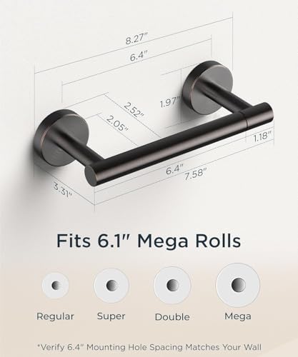 FORIOUS Toilet Paper Holder and Towel Ring Set, Bathroom Accessories Set - color: Oil Rubbed Bronze