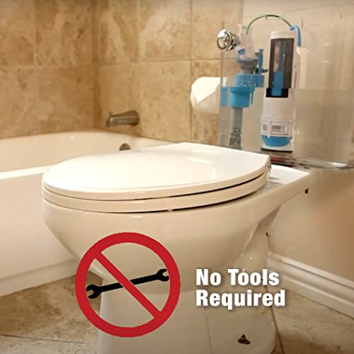 Danco HYR270 Hydroright Water-Saving Dual Flush Valve with Push-Button Handle, Plastic, Chrome - style: Push Button