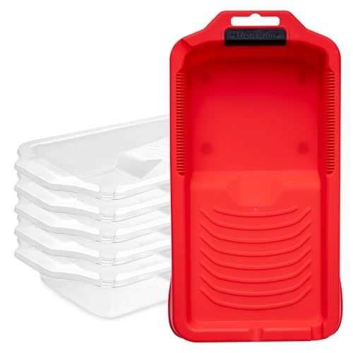 Mister Rui 4 Inch Paint Tray Set with 5 Liners, 6 Pack - size: 4 Inch, 6 Pack