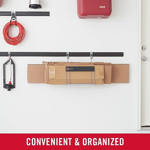 Rubbermaid Garage FastTrack Recycled Cardboard Holder, Wall Mounted Recycling System, Holds up to 20 pounds, Satin Nickel, for Home/Garage - style: Cardboard Holder