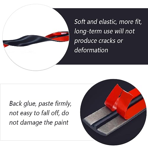 16.4Ft Car Weather Stripping,T-Shape Cuttable Car Windshield Trim Sunroof Seal with Self Adhesive,Waterproof Rubber Edge Trim for Cars Trucks SUVs (19mm/16.4Ft) - color: 19mm/16.4Ft