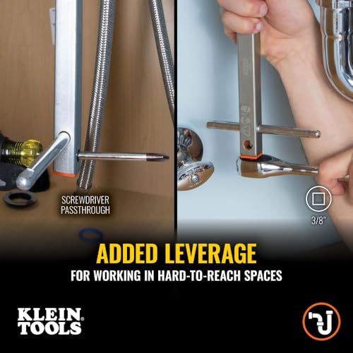 Klein Tools 68232 Telescoping Basin Wrench, Adjustable 10-17-Inch Plumbing Wrench with 1-1/4-Inch Jaw Capacity, Ideal for Hard to Reach Spaces - style: Basin Wrench