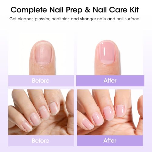 Gellen Nail Care Kit with 10PCS Manicure Tools: Nail Strengthener Lavender - color: Lavender Scent