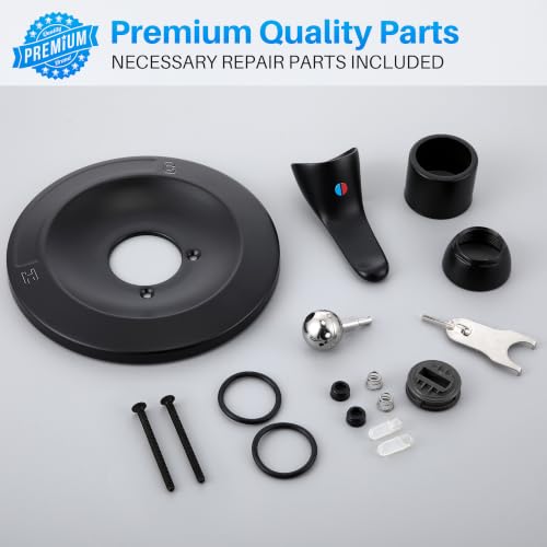 Shower Trim Kit Compatible with Delta RP54870, Lever, Matte Black - color: Matte Black